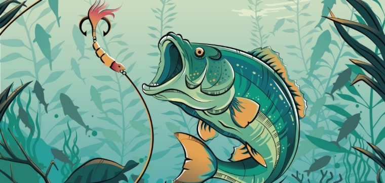 Lure board game with dice and tokens